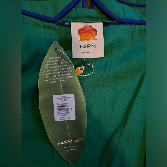 Farm Rio Cut-out Exposed-seam Midi Dress In Green - Picture 5 of 5